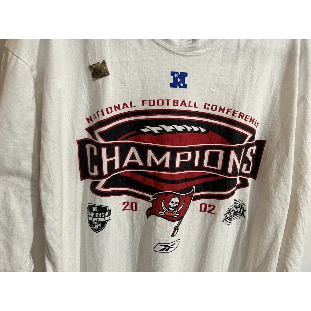 Reebok Tampa Bay Buccaneers National Football Conference Champs 2002 Large Tee